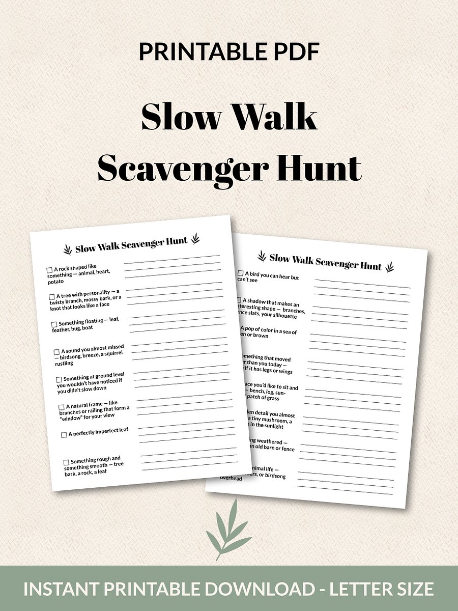 Printable Slow Walk Scavenger Hunt product image (2)