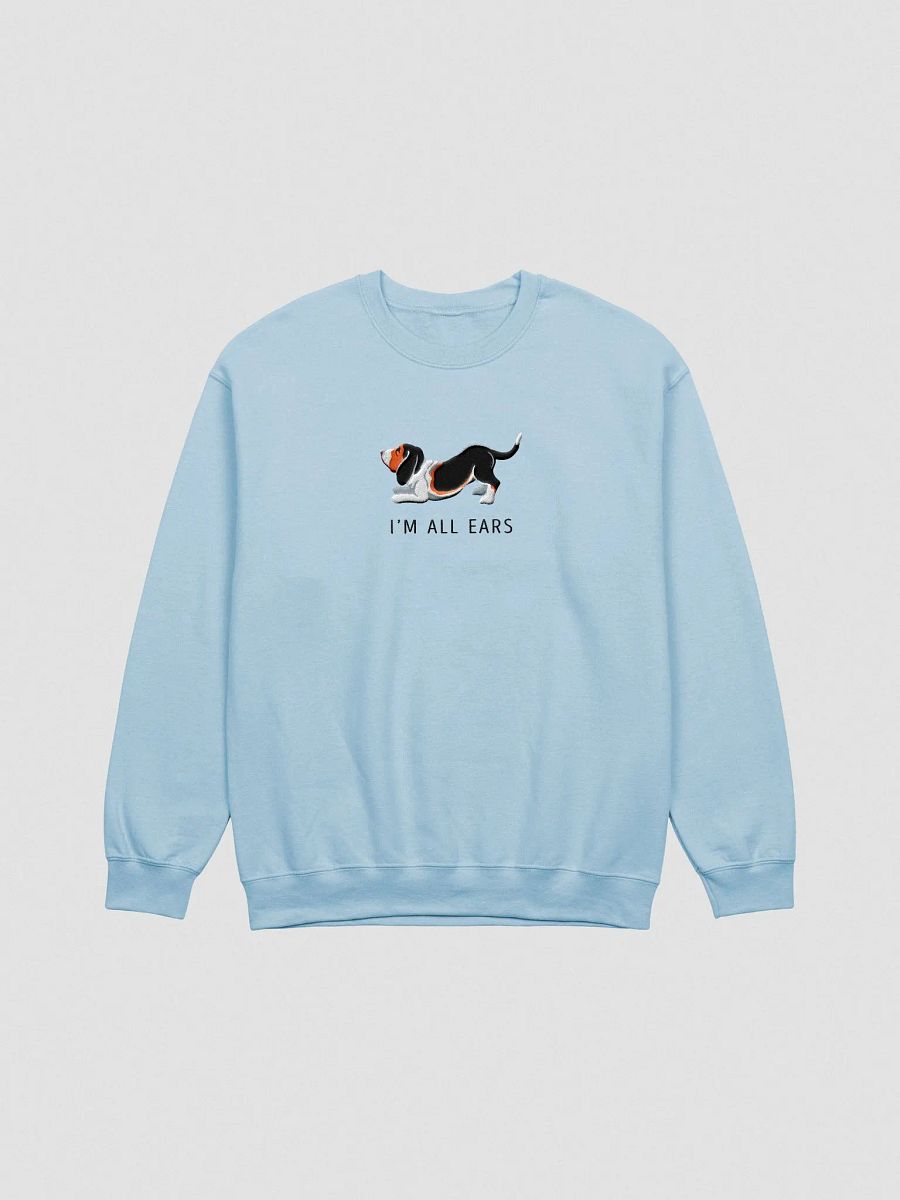 I'm All Ears Sweatshirt (Embroidered) of a Basset Hound(Tricolor) product image (4)