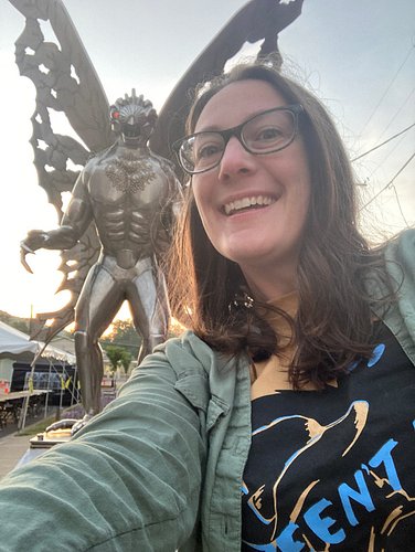 Good morning Point Pleasant! Cathryn is all set up at Mothman Fest with our new Flatwoods Monster Print and so much good, spo...