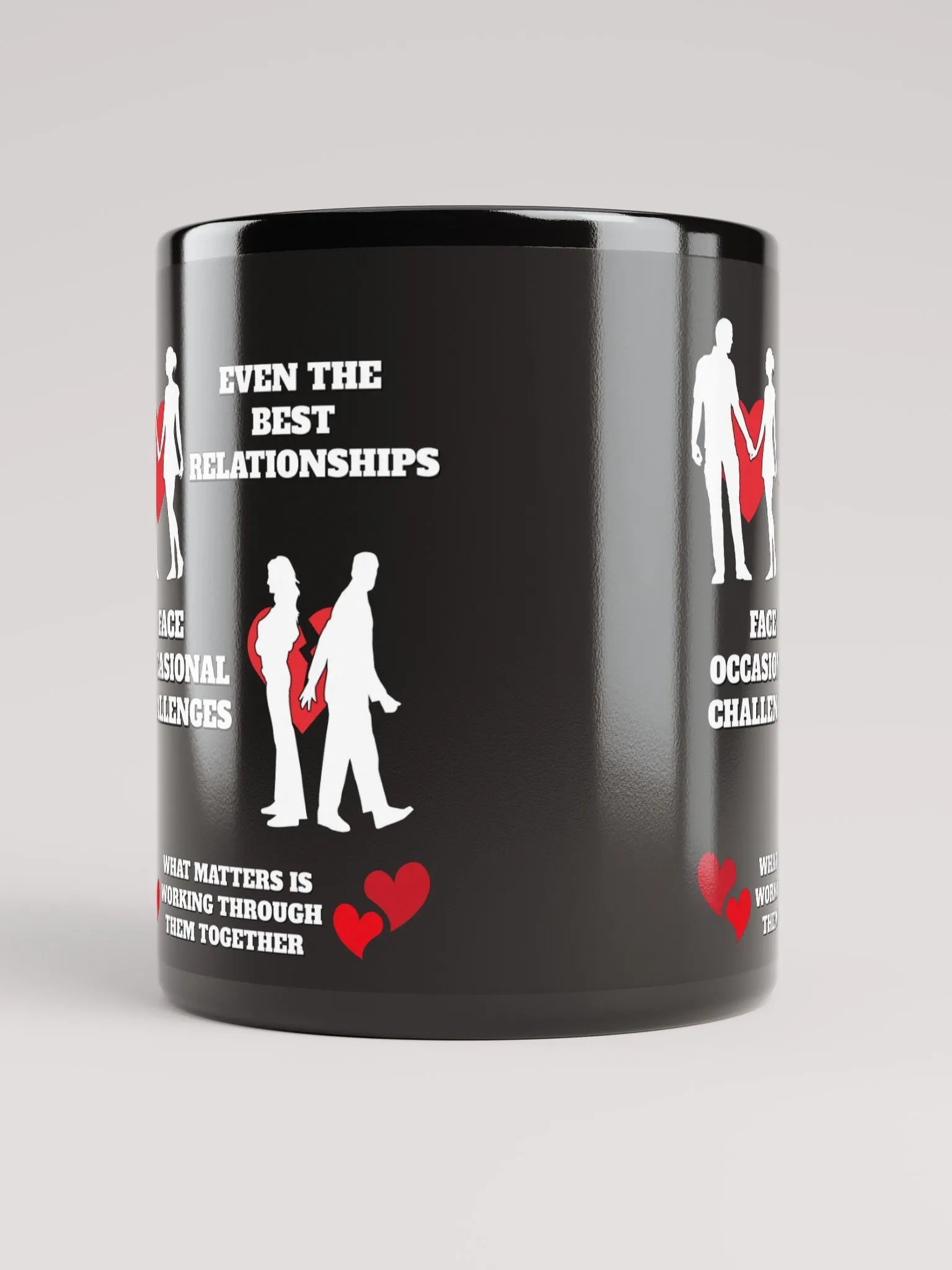 Even The Best Relationship Face Occasional Challenges - Black Mug product image (9)