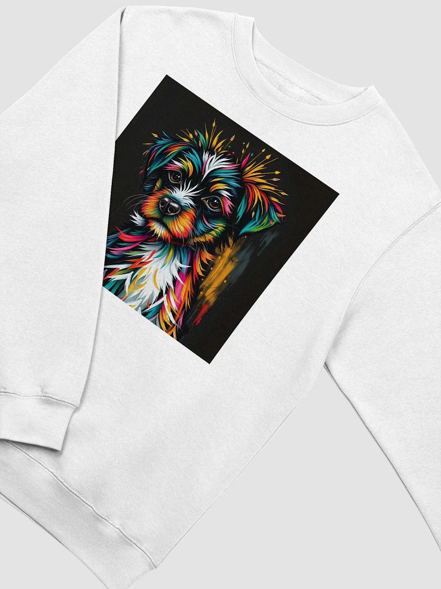 Vibrant fuzzy puppy Abstract Crewneck Sweatshirt product image (3)