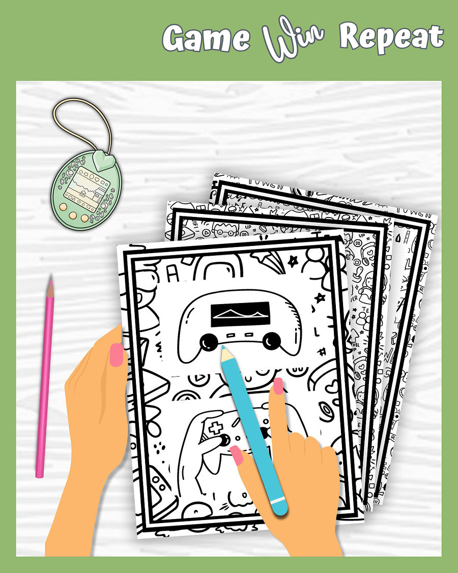 Epic Adventures Await - Gaming Coloring Pages product image (3)