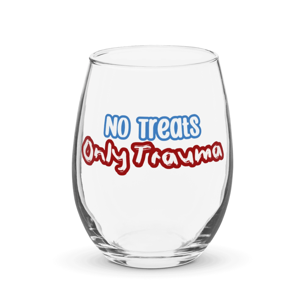 No Treats Wine Glass product image (1)