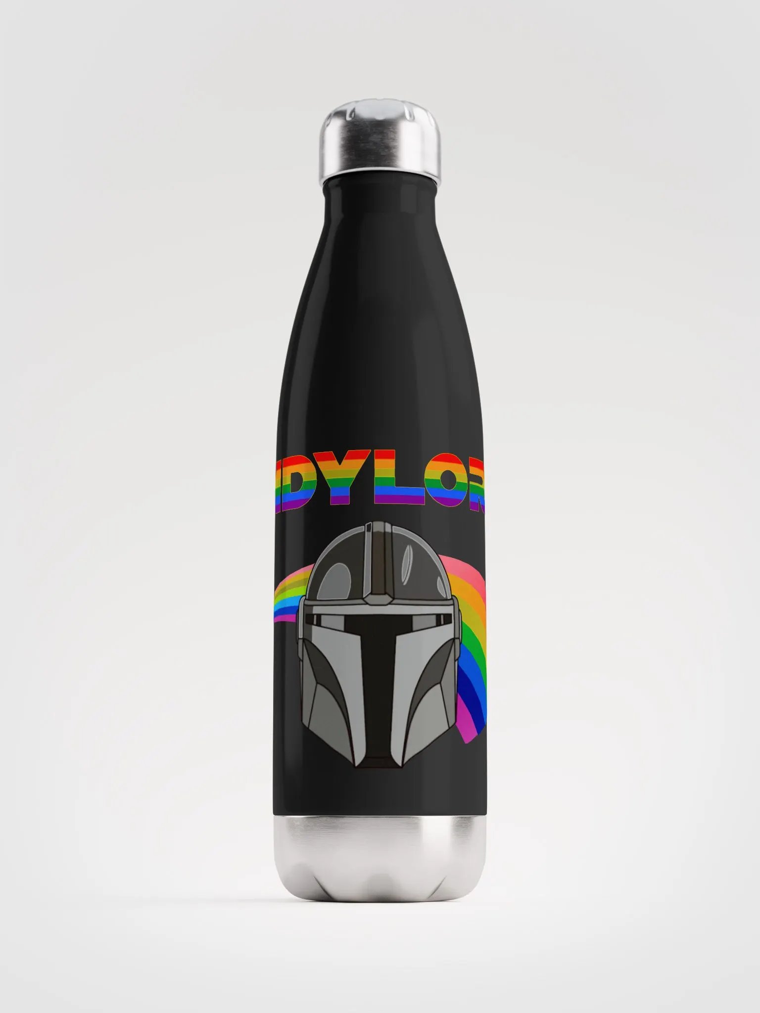 Mandylorian PRIDE Rainbow waterbottle product image (3)