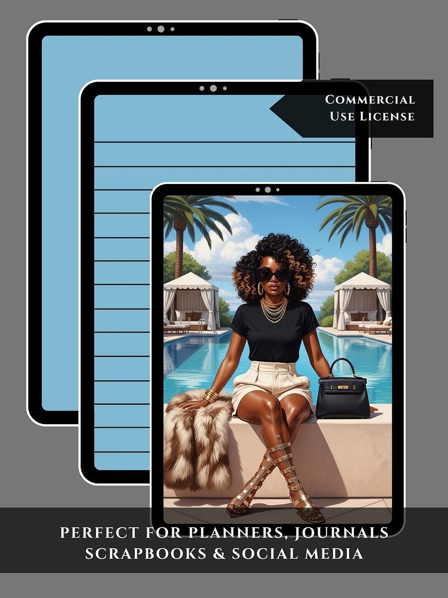 Healing Is My Hustle Luxe Journal Covers2 – 8.5x11 JPG & PDF – Lined & Unlined Pages – Commercial Use product image (2)