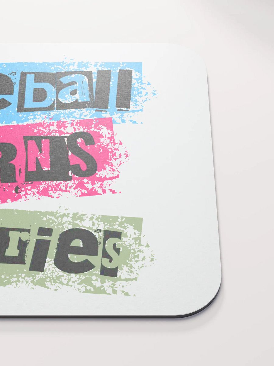 Baseball Burns Calories Grungy Mouse Pad product image (5)