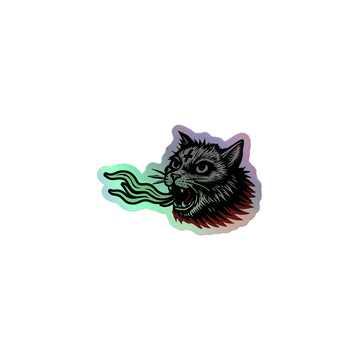 Cats And Metal Flame Cat Holo Sticker product image (1)
