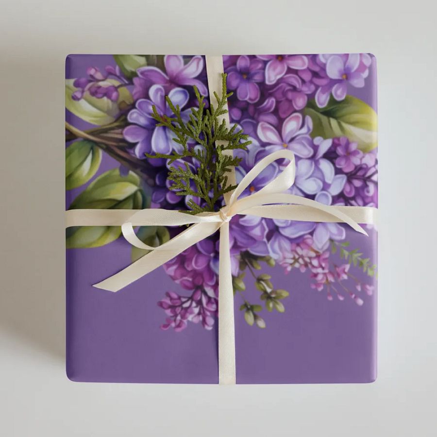 Lilac Bloom Wrapping Paper Set product image (9)