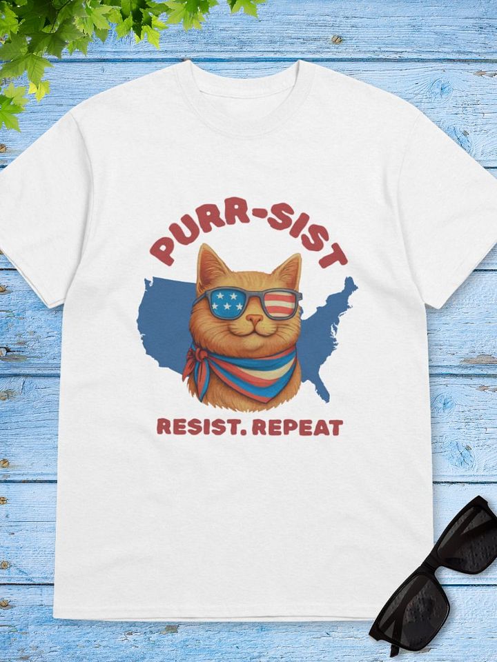 Purr-sist. Resist. Repeat. Tee product image (1)