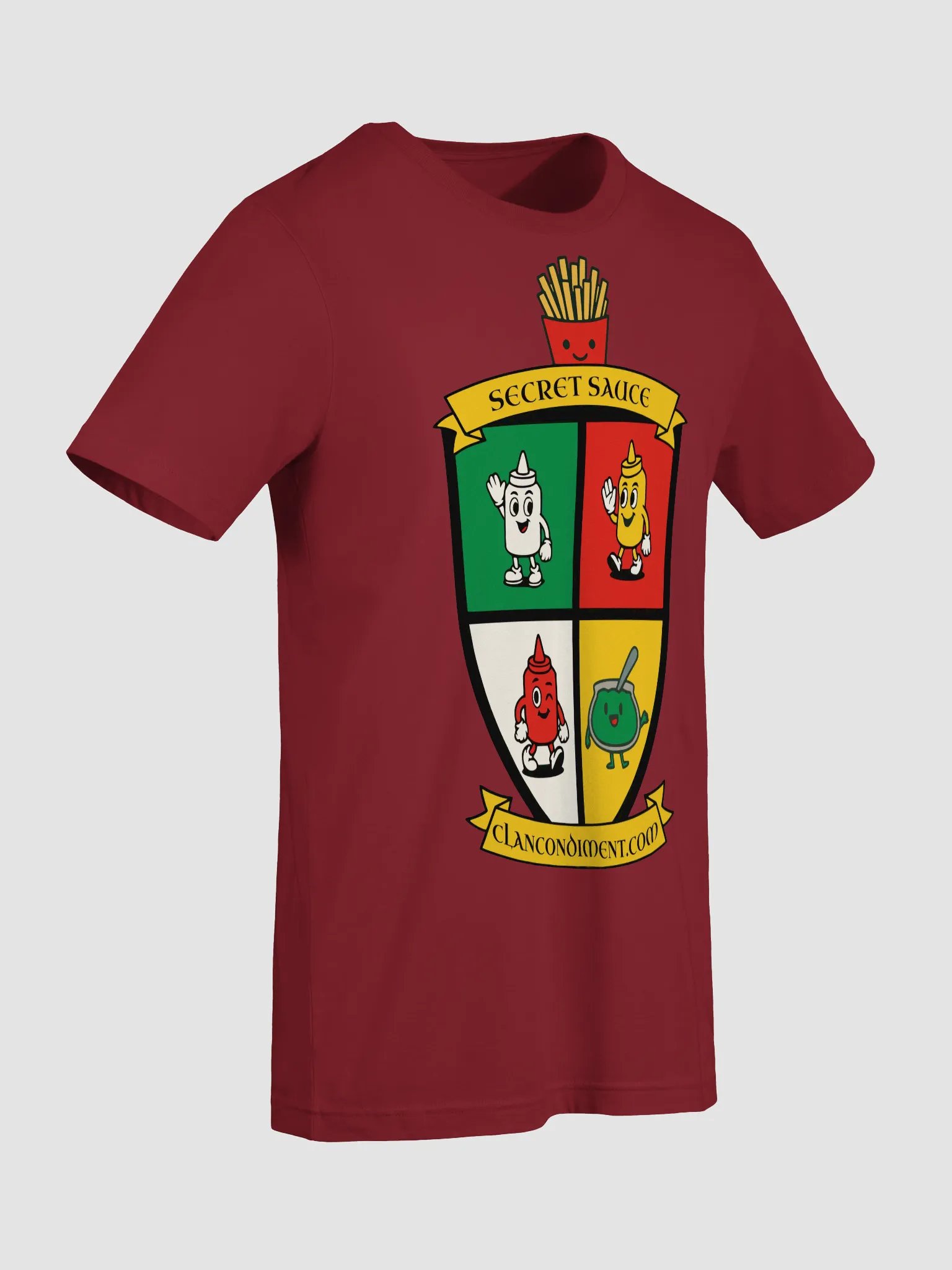 Secret Sauce Crest T-Shirt – Clan Condiment Logo for Foodies & Grill Fans product image (44)