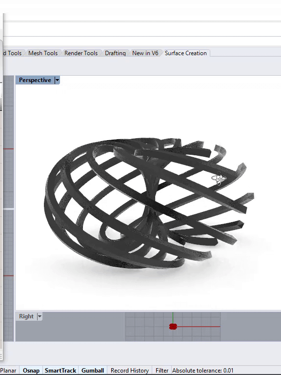 Stripped Torus Parametric Design Grasshopper Rhino Files Download product image (1)