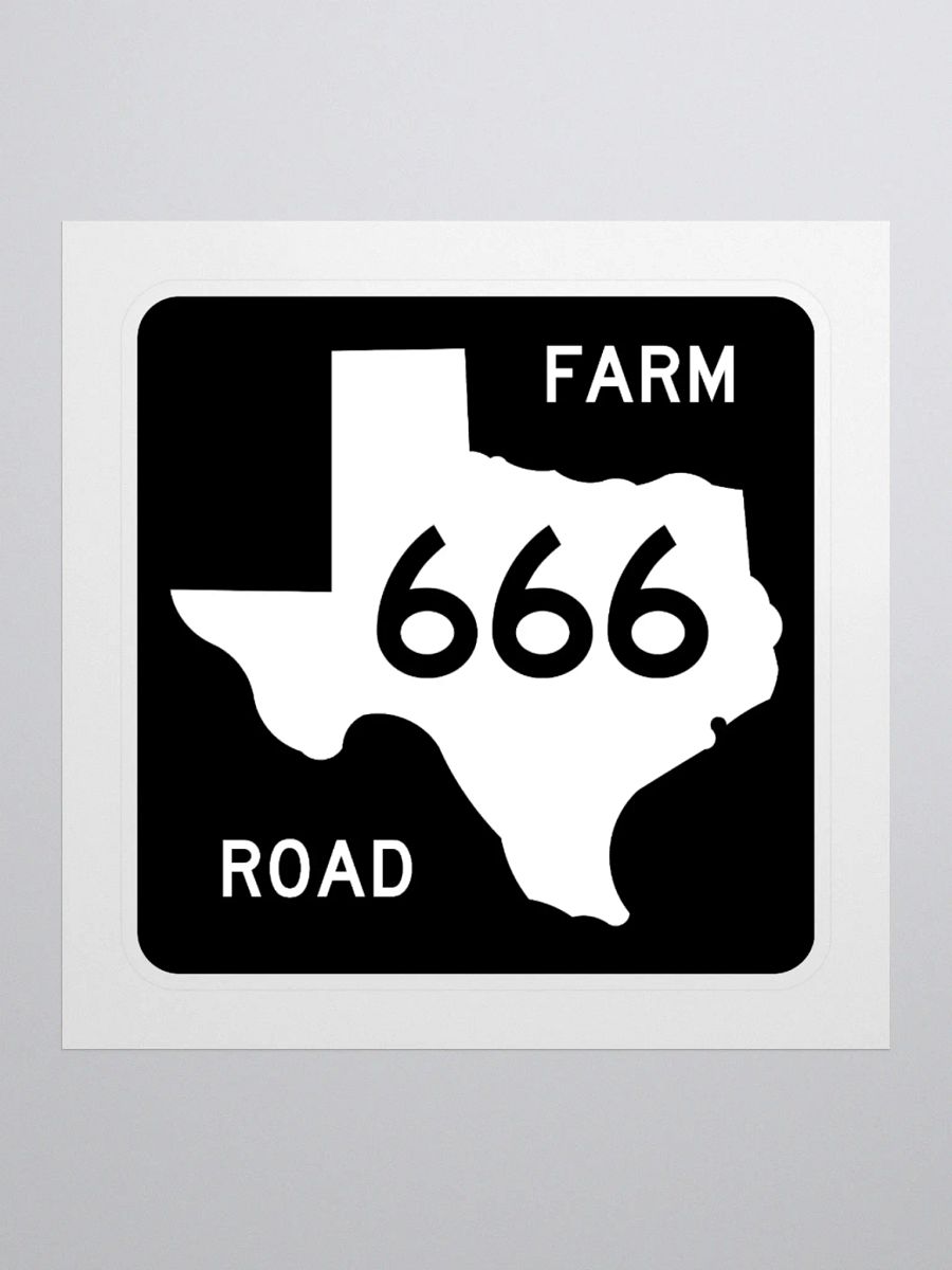 Texas Farm Road Sign FM 666 Sticker product image (1)