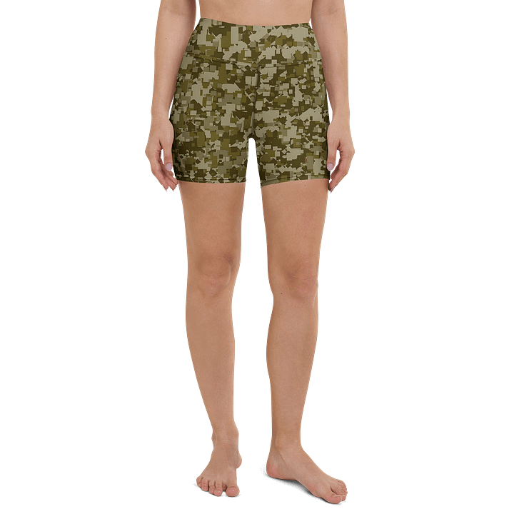 Pixelated Jungle Yoga Shorts product image (2)