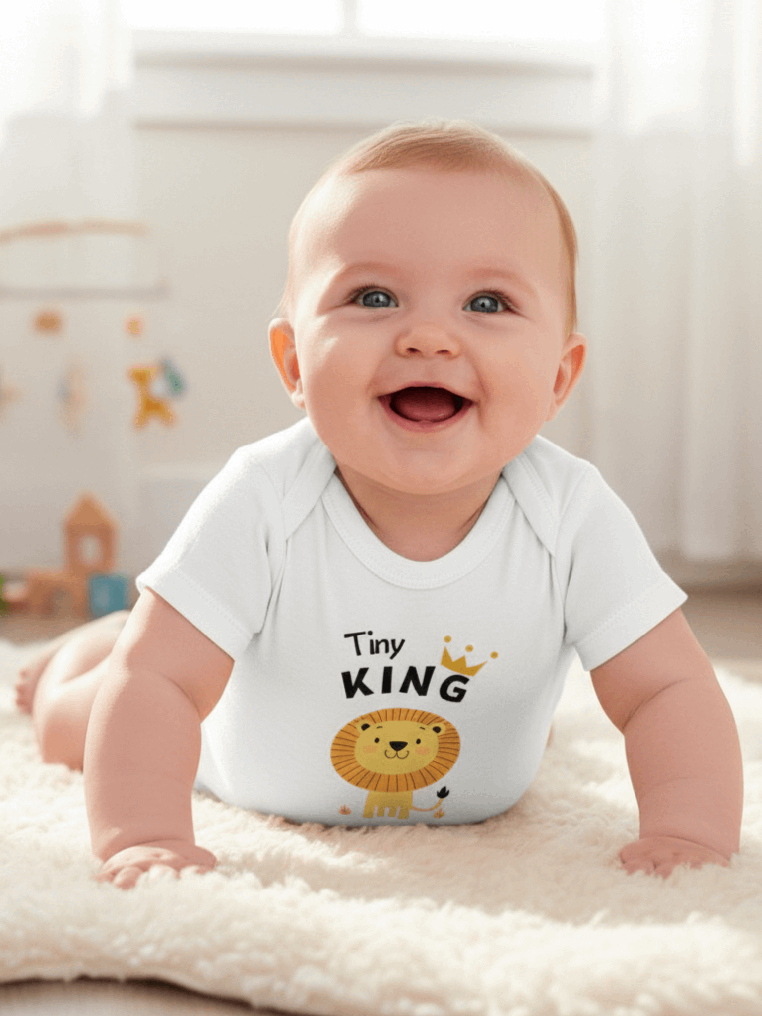 Crown Your Little Prince: The "Tiny King" Lion Onesie product image (11)
