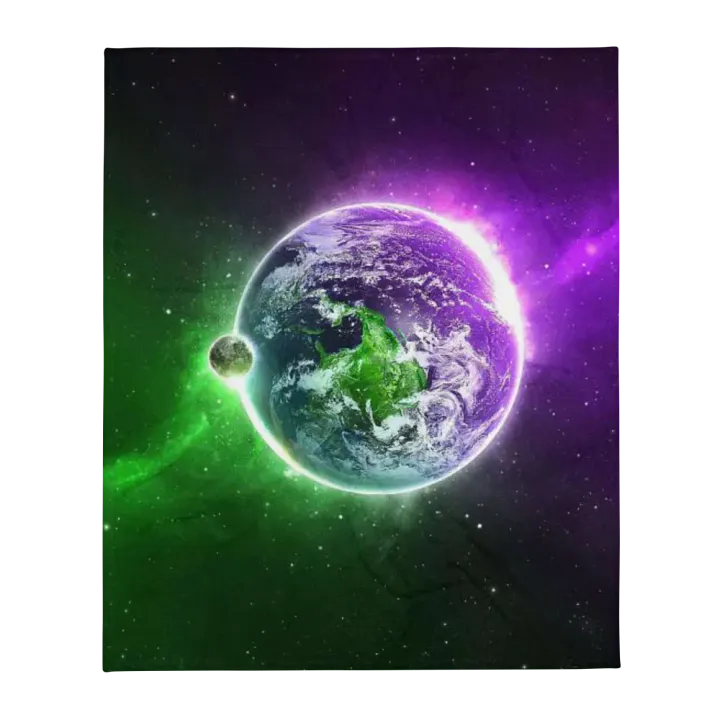 Green&Purple Space Blanket product image (13)