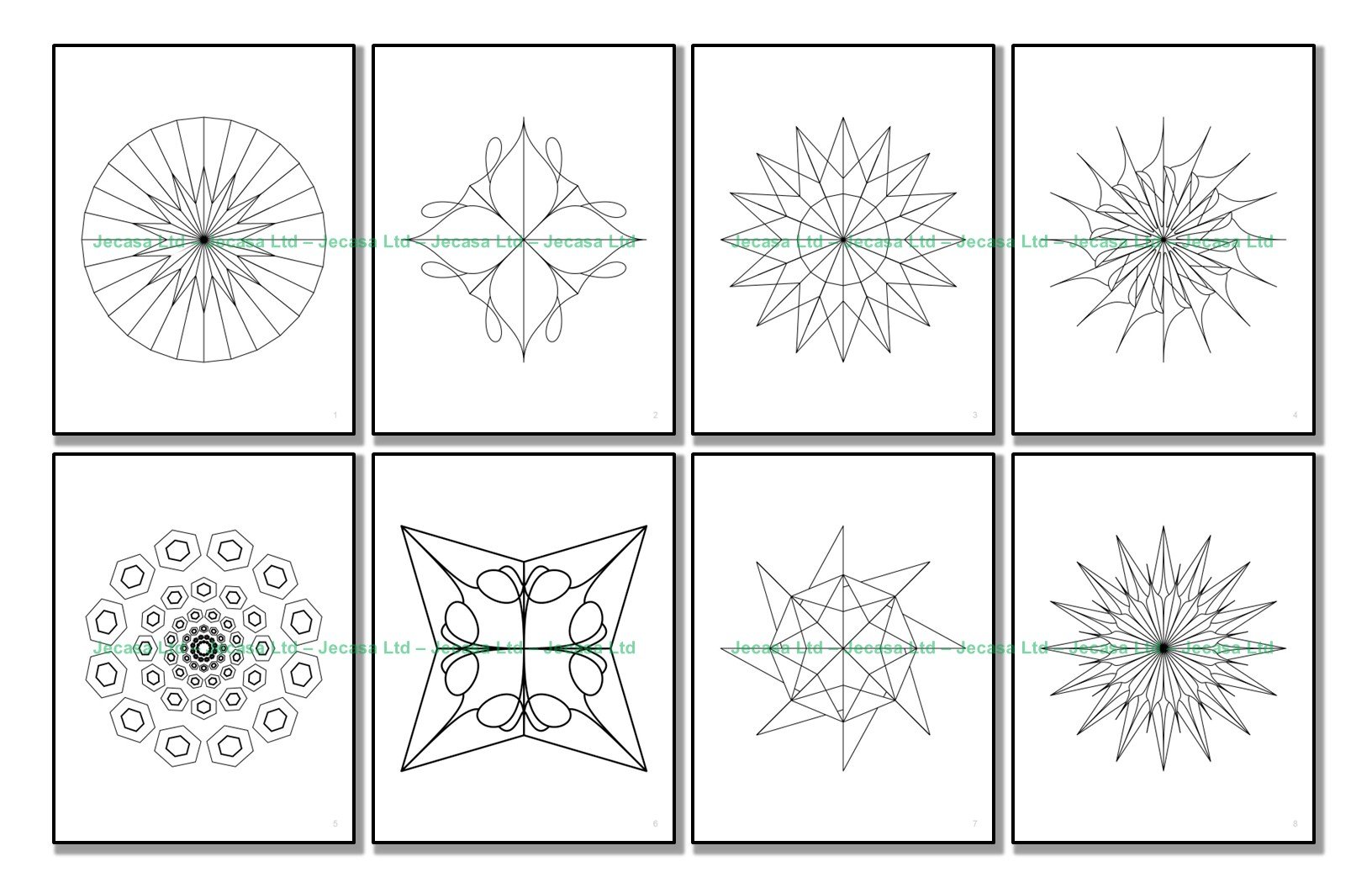 100 Geometric Mandala Coloring Pages | PDF | Digital File | Series GM2025 Vol. 2 product image (3)
