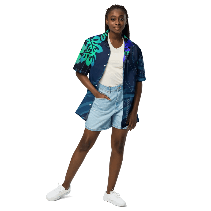 Bloom 'n Byte Full Button Up Overshirt product image (5)