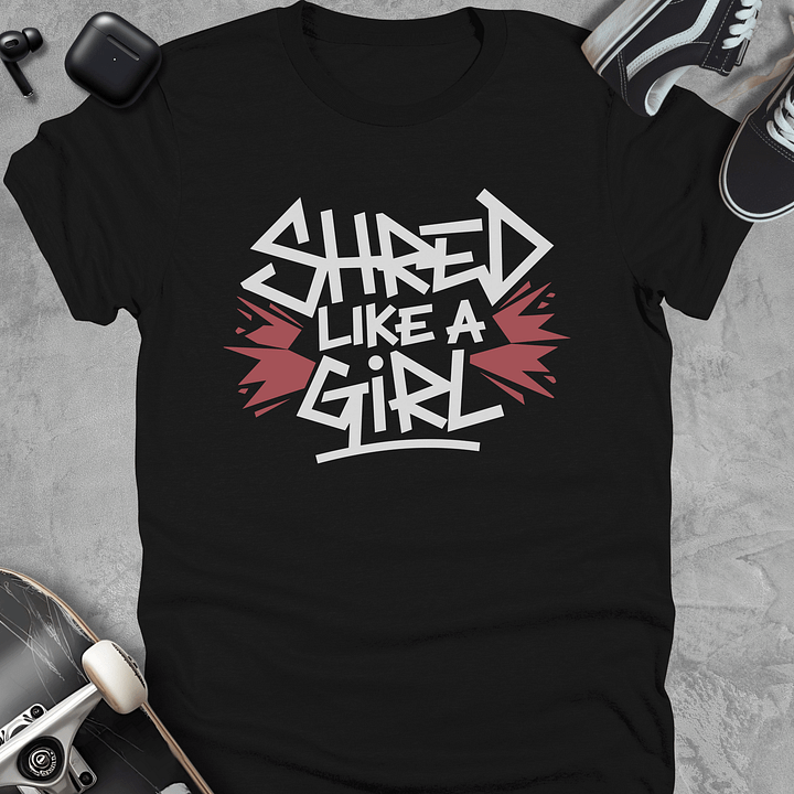 Shred like a girl, Skateboarding t-shirt for girls, Women's T-shirt product image (1)