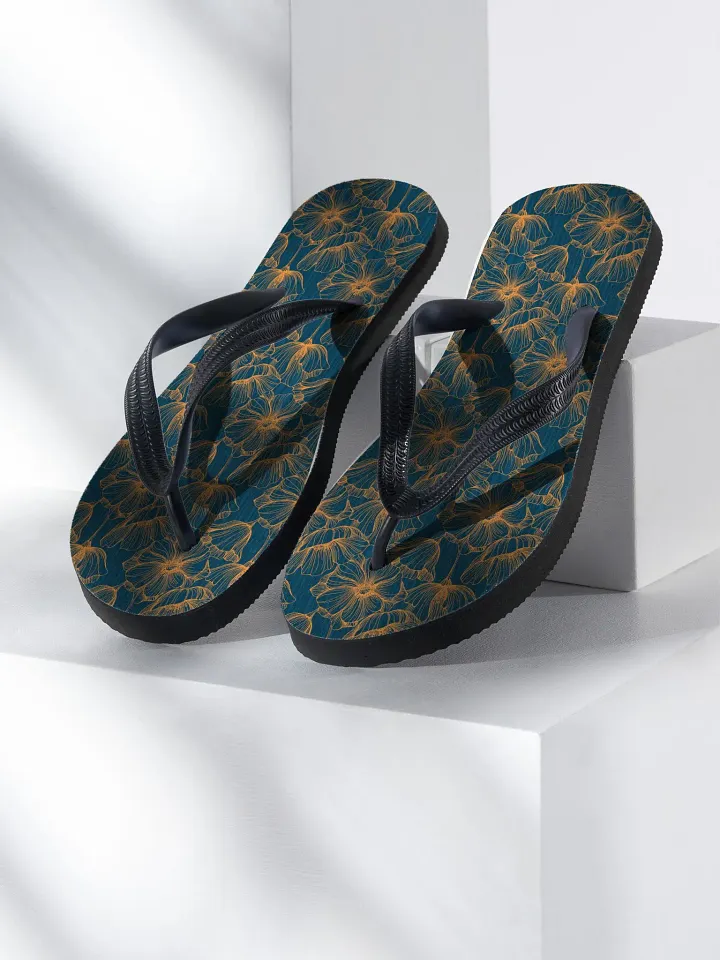 Dark Romantic Floral | Unisex Flip-Flops product image (1)