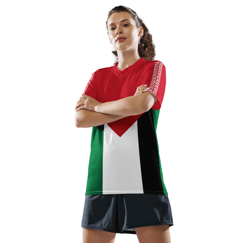 Palestine Flag Olive Vine Short Sleeve Jersey product image (3)