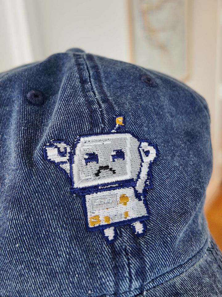 Sad Robot Pixel Art Embroidered Dad Hat product image (23)