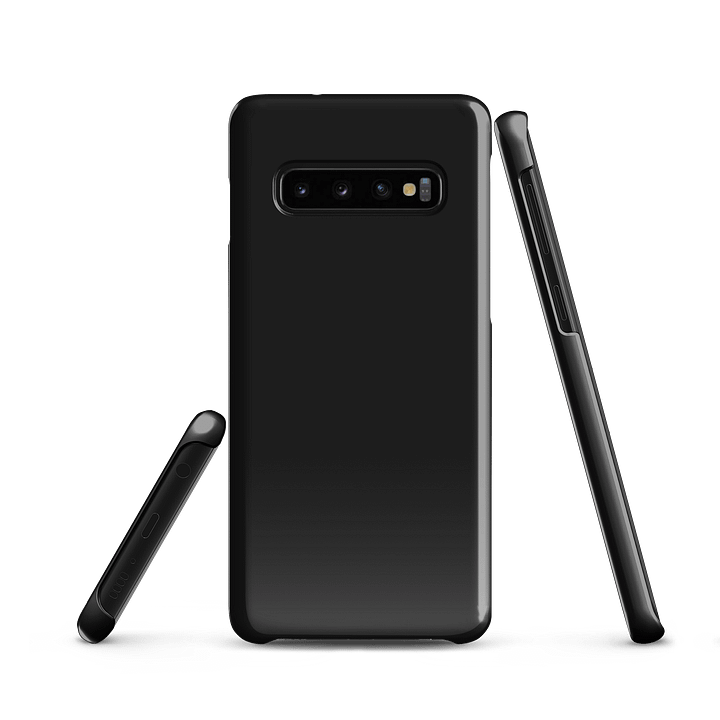 Black Solid Color Samsung® Glossy Snap Case product image (1)