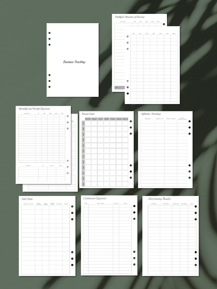 A5 Business Stats and Analytics Tracker | Track Income, Expenses, & Social Media Stats product image (1)