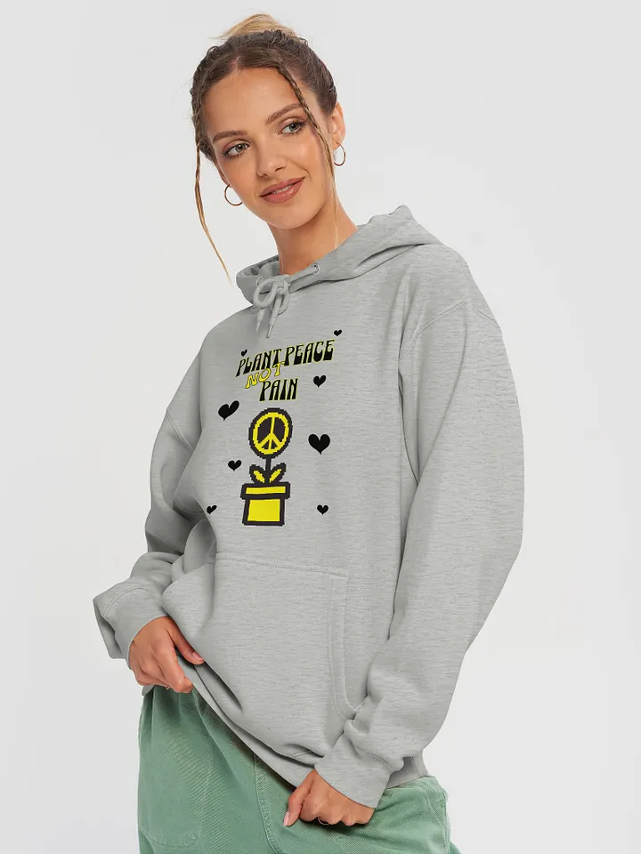 Plant Peace Not Pain – Cozy Streetwear Hoodie ✌️🌿 product image (2)