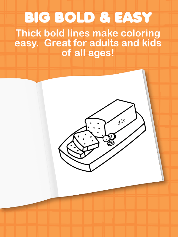 Cute Fall Treats – A Big and Easy Fall Snacks and Comfort Food Coloring Book (Digital Download) product image (5)