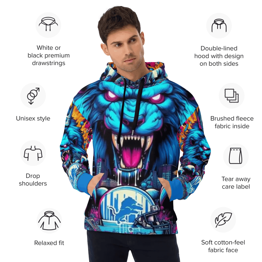 Roaring City Lion Unisex Hoodie product image (1)