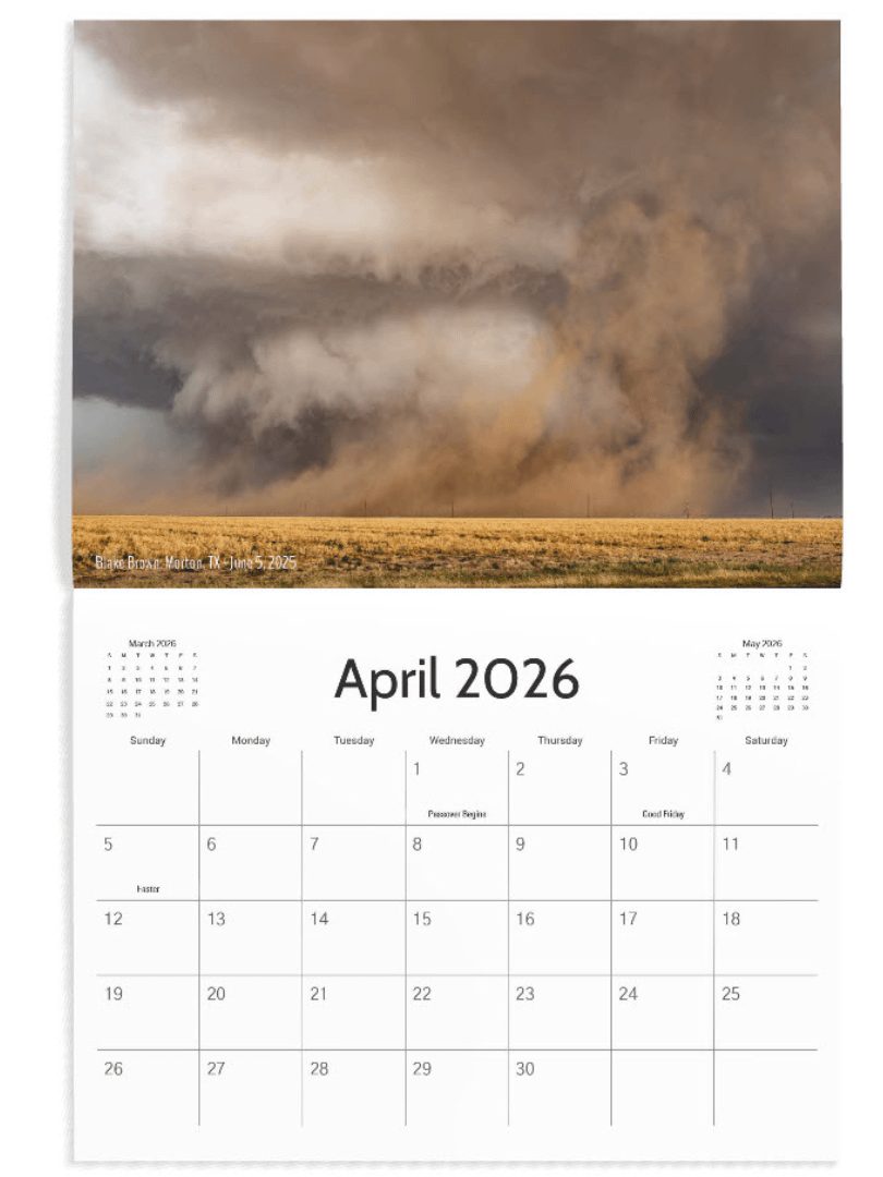 2026 Storm Calendar by Texas Storm Chasers product image (5)