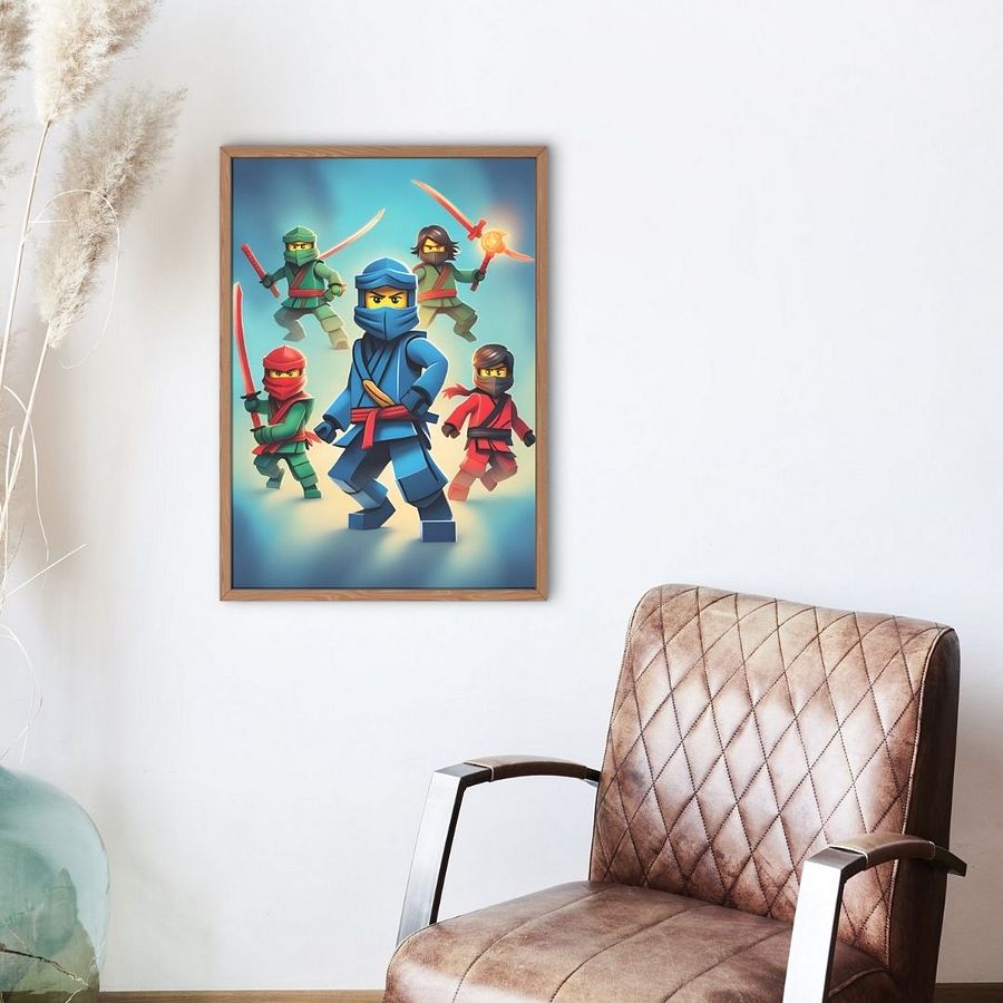 Ninja Heroes wall art Boys Room - Ninja Poster - Ninjago inspired Wall Decoration for Boys product image (48)