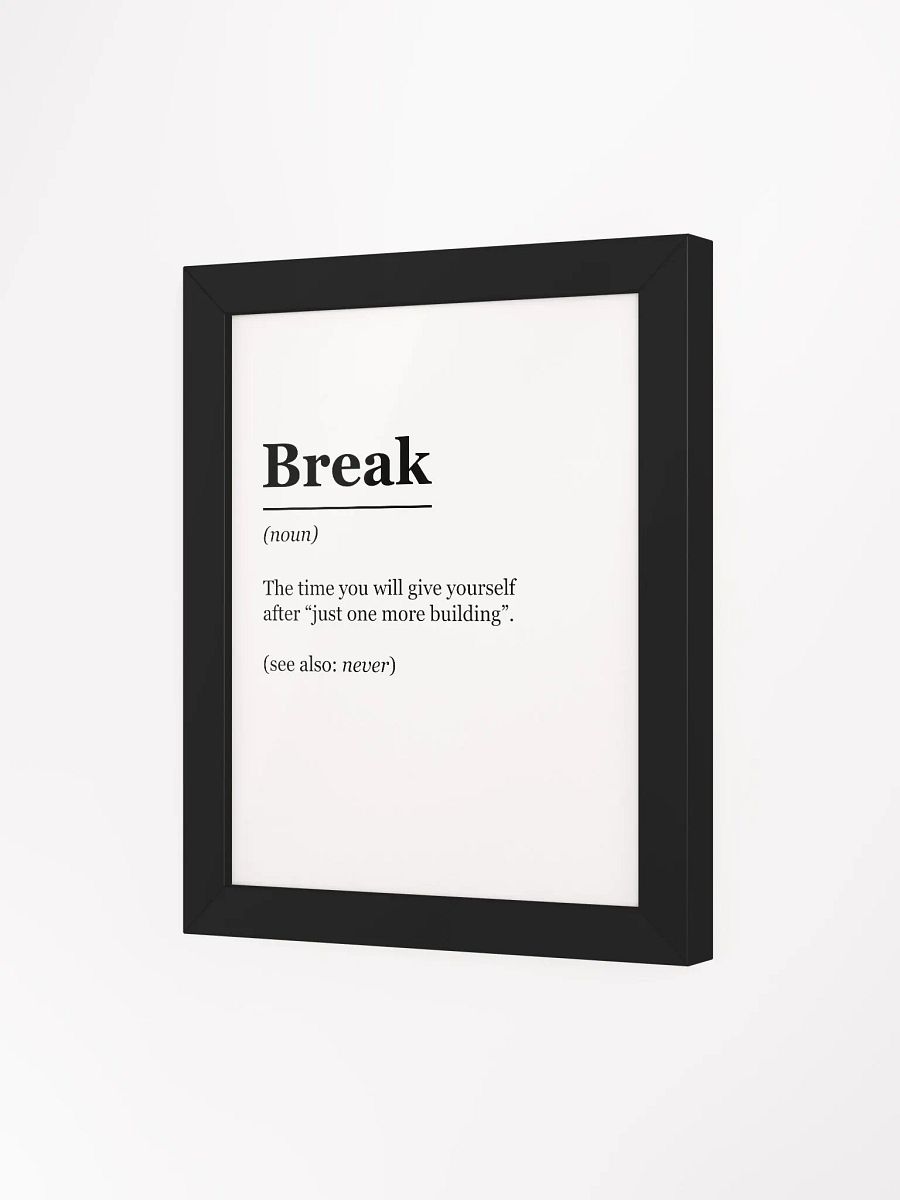 "Break: Defined" Framed Poster product image (3)