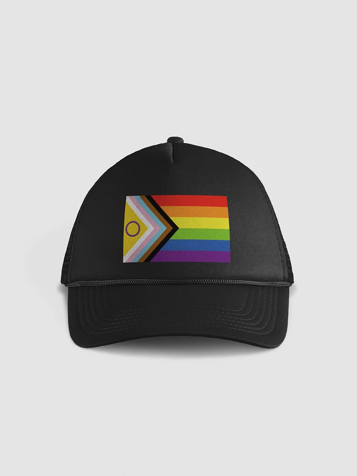 Inclusive Progress Pride Flag - Foam Trucker Hat product image (1)