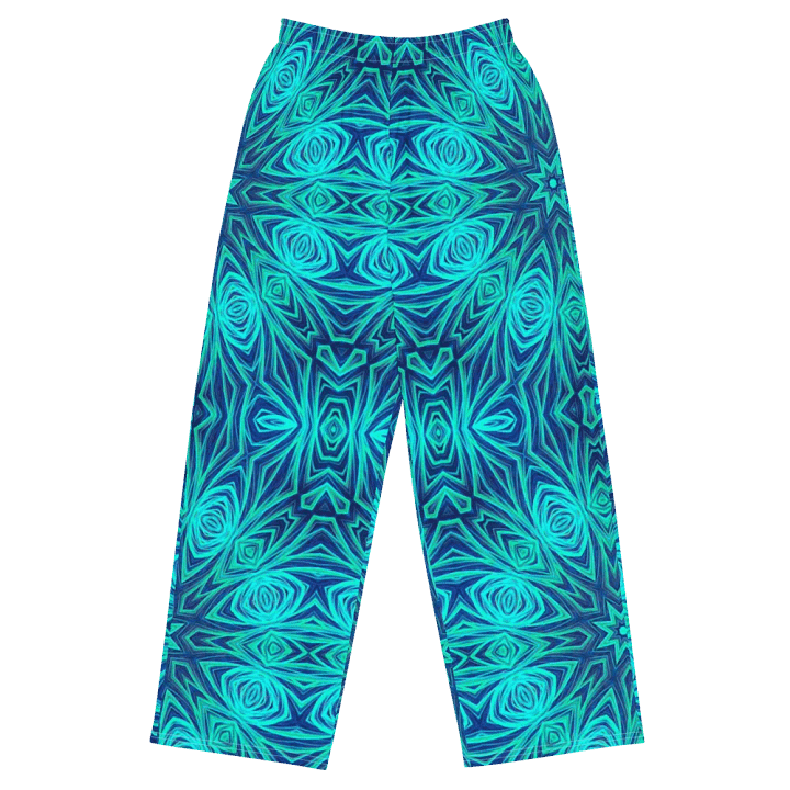 Blue Ice Crystals Kaleidoscope Wideleg Pants product image (2)