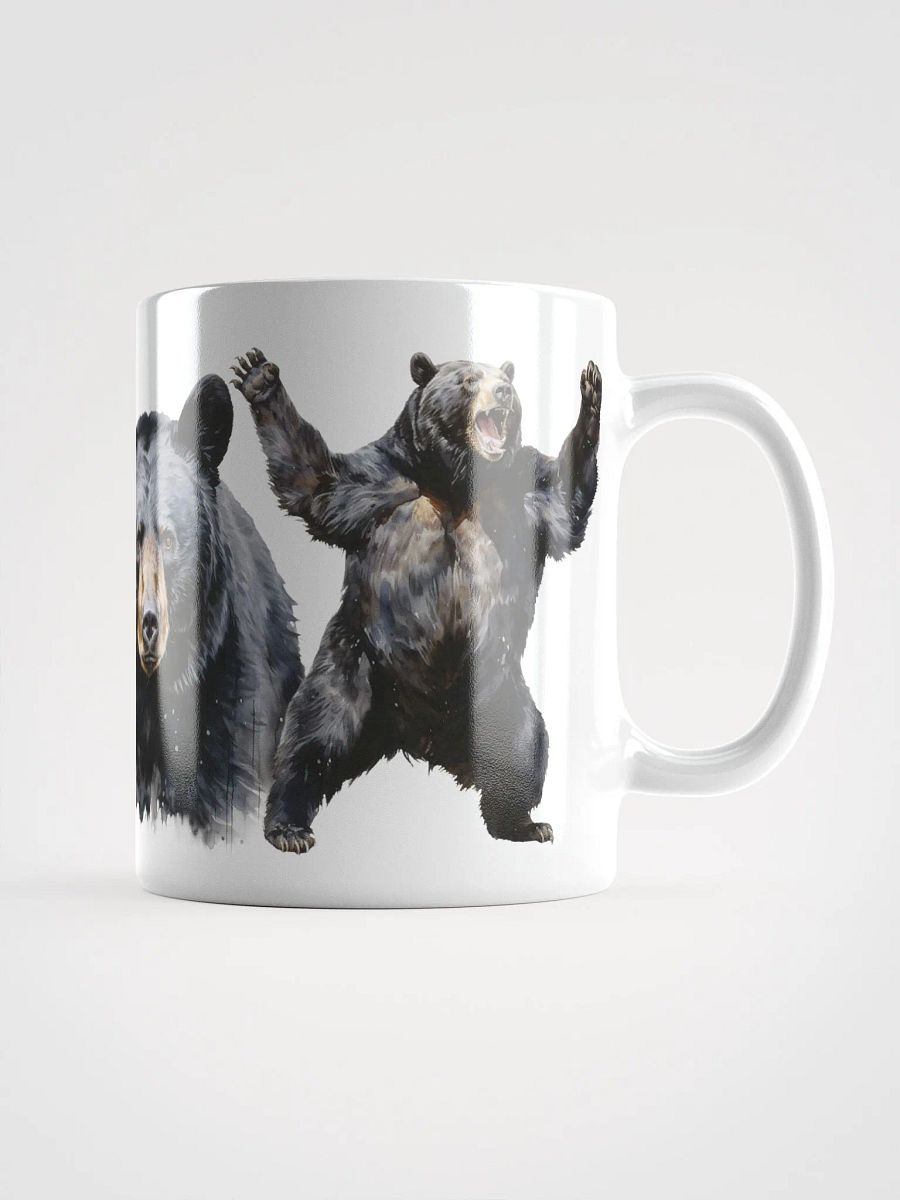 Black Bear Panoramic White Glossy Mug product image (1)