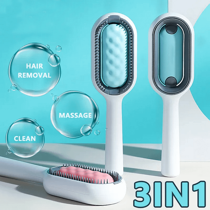 Cat Dog Hair Brush With Water Sticky Brush For Cats, 3 In-1 Cat Grooming Brush Creative Update Cat Dog Grooming Comb With Water Tank product image (2)