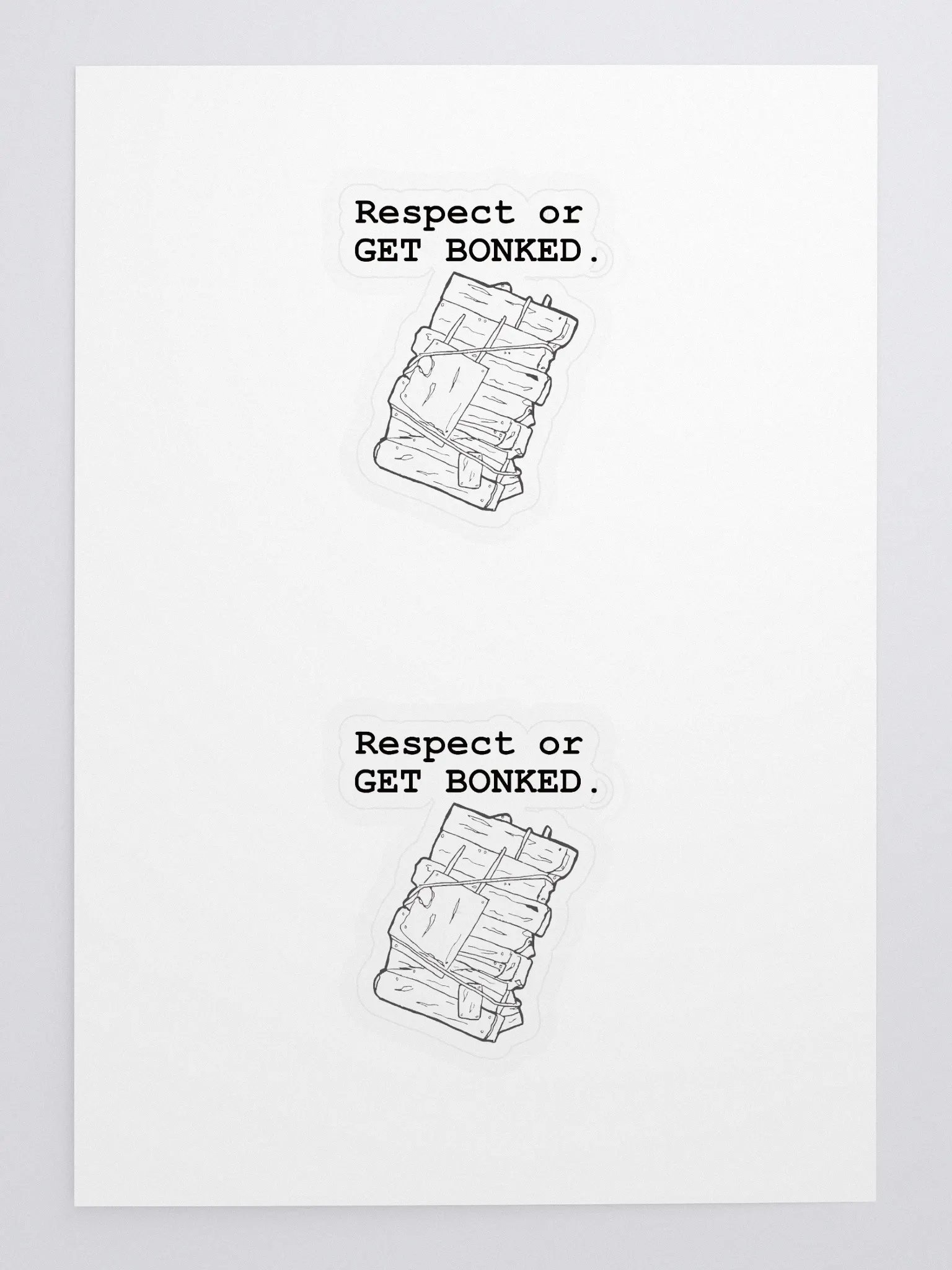 Respect or Get Bonked Sticker product image (1)