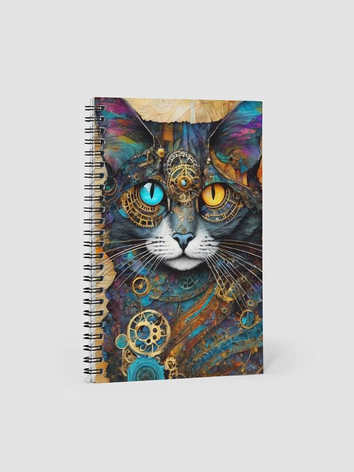 Spiral Notepad Steampunk Cat product image (1)
