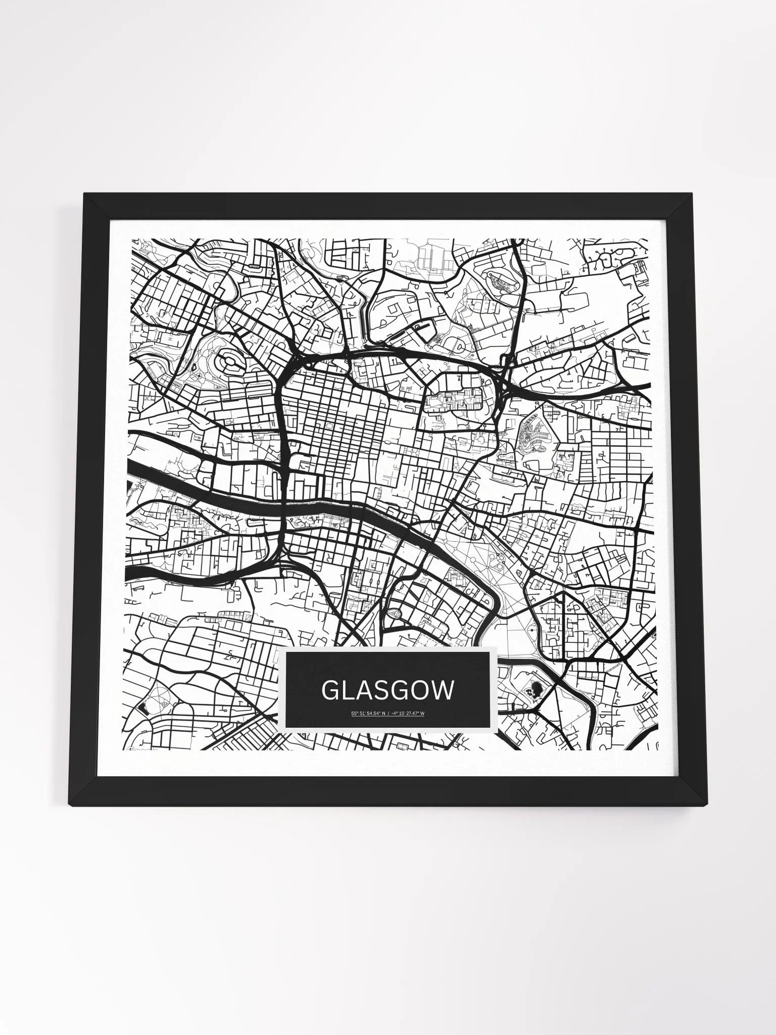 Framed Square Glasgow Art Maps product image (4)