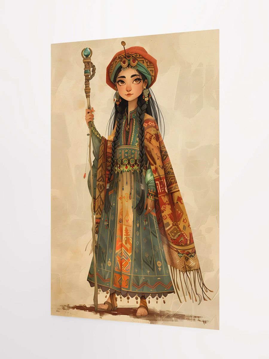 Enchanting girl in colorful attire with mystical staff. product image (3)