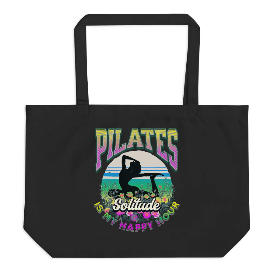 Pilates Is My Happy Hour Sunset Eco Tote product image (1)
