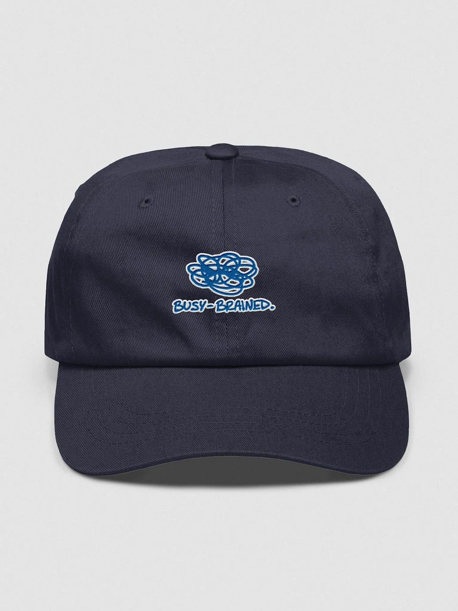 BUSY-BRAINED (royal + white lined design) classic dad hat product image (65)