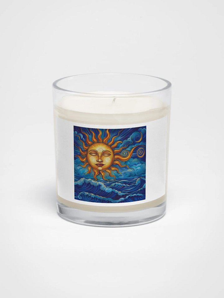 Meditation Mindfulness Candle Sun over the Ocean Vintage Design product image (1)