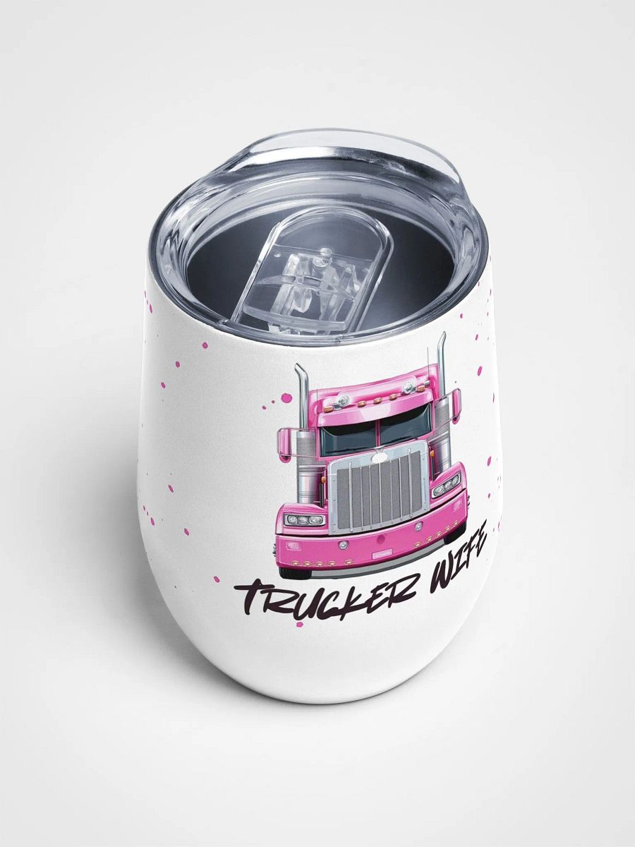 Trucker Wife Wine Tumbler product image (4)
