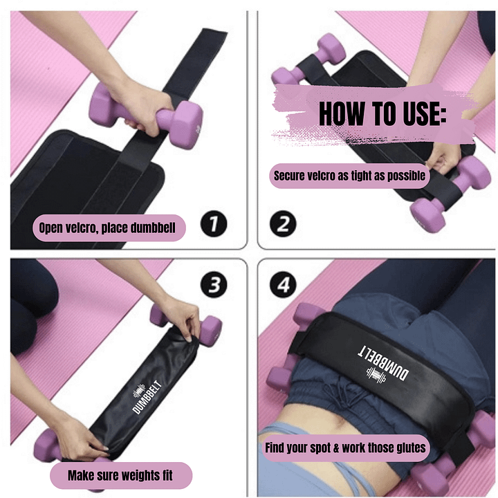 Pink DUMBBELT Hip Thrust Exercise Belt product image (2)