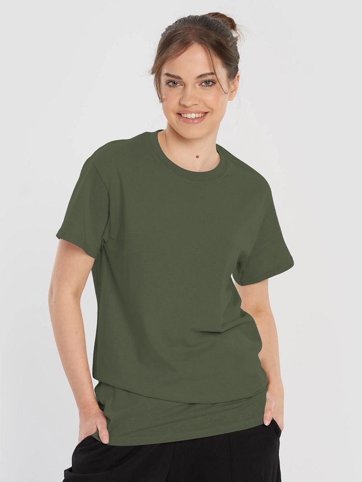 Plain Color Military Green T-Shirt product image (1)