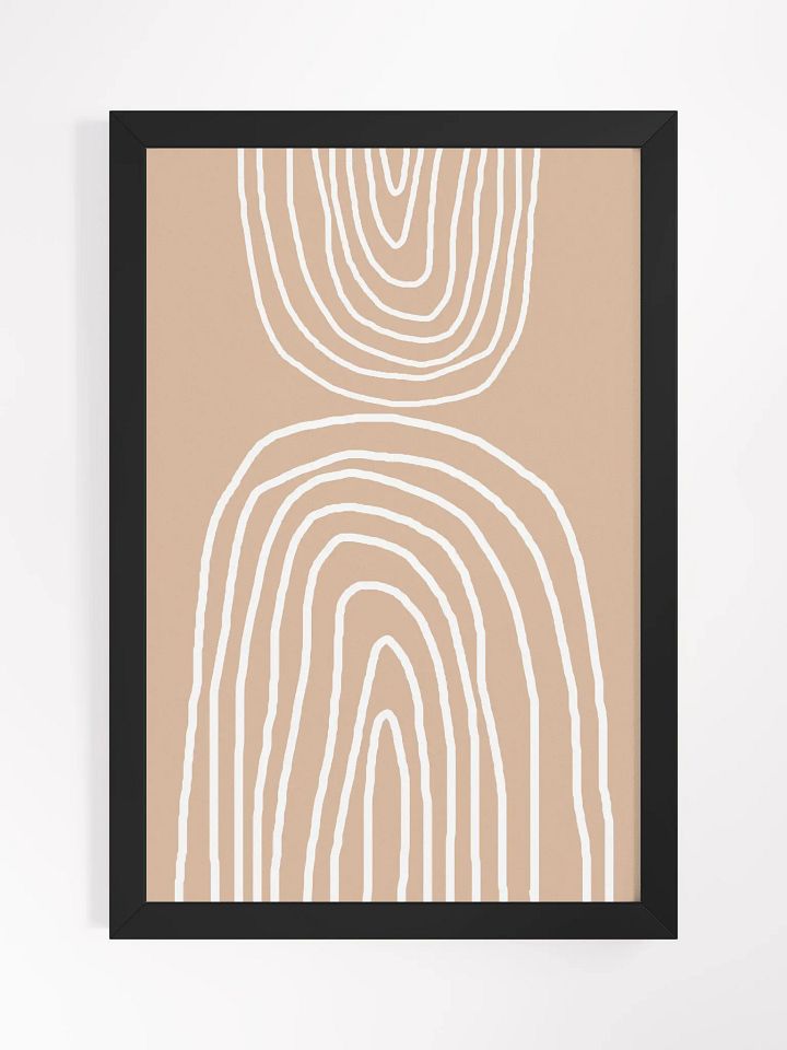 Organic Lines Framed Matte Poster | Modern Abstract Wall Art with Flowing Design product image (1)
