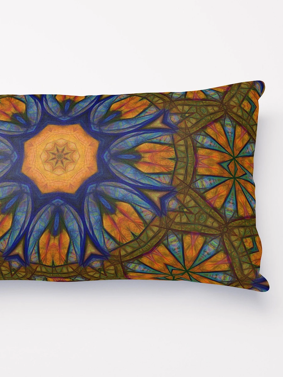 Blue and Orange Sketch Kaleidoscope Throw Pillow product image (4)