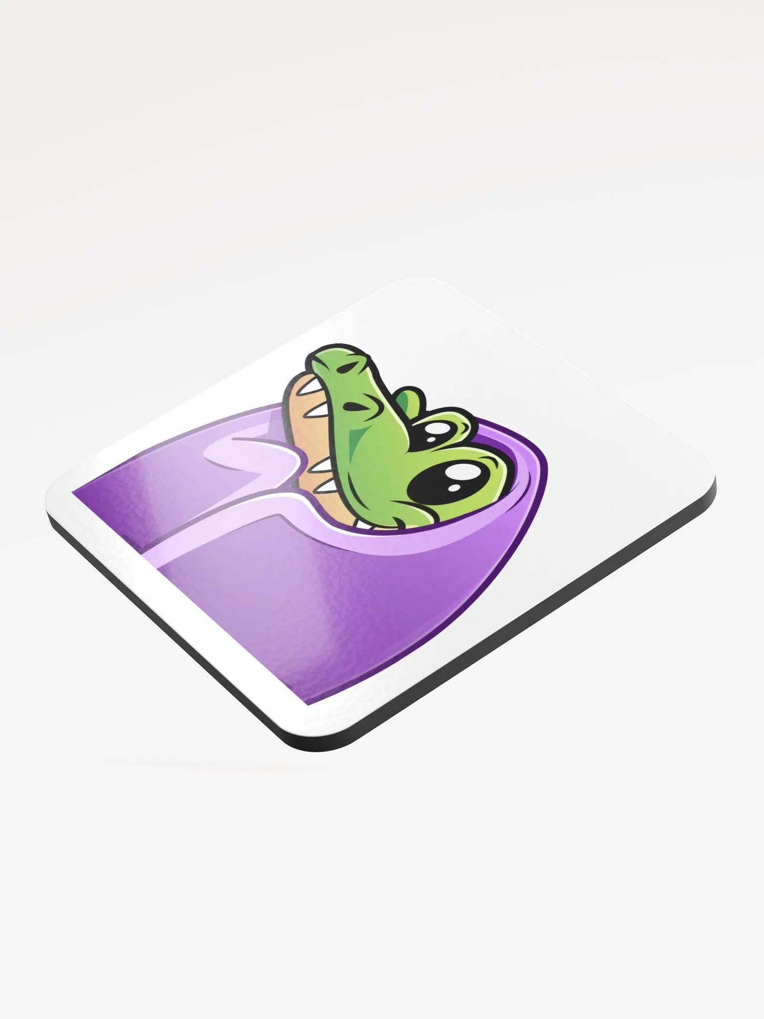 Cozy Dino Glossed Cork Coaster product image (3)